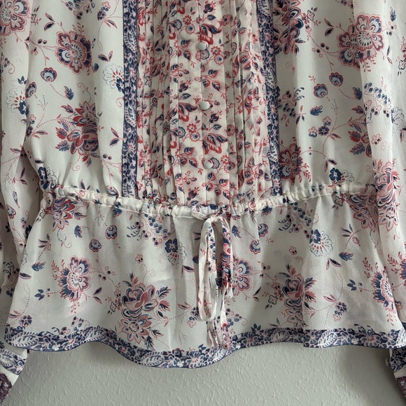 Joie Cream and Pink Floral Blouse - Picture 4 of 8